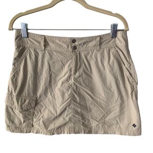 Columbia Skort Tan 8 Skirt Hiking Spring Camping Fun Comfy Cute